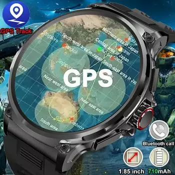 2024 Новые Смарт-часы с GPS-треком для мужчин, 1,85-дюймовый Ultra HD AMOLED-экран, аккумулятор 710 мАч, умные часы с Bluetooth-вызовом
