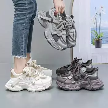 2024 новые спортивные туфли на плоской подошве, повседневная тенденция, женская обувь, взрыв внешней торговли 2811 35 белый