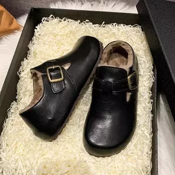 2024 Новые теплые ботинки женские зимние туфли на плоской подошве короткие плюшевые меховые ботильоны для снега повседневная обувь спортивные мотоциклетные ботинки 35 чёрный