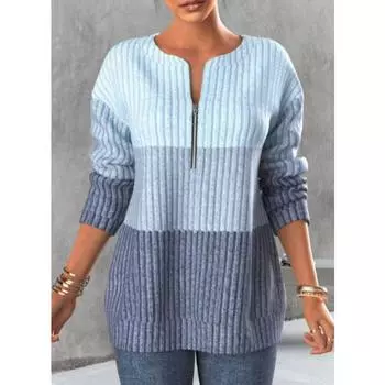 2024 Новые топы с длинными рукавами, толстовка, женский свитер на молнии S