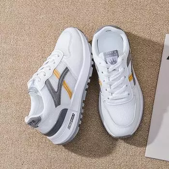 2024 Новые трансграничные большие летние полые тканые женские спортивные повседневные туфли, легкие кроссовки, белые туфли 35 серый