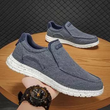 2024 новые туфли большого размера мужские туфли для скейтбординга мужские туфли дышащие летние туфли с одной педалью повседневные ленивые туфли модные 39 хаки