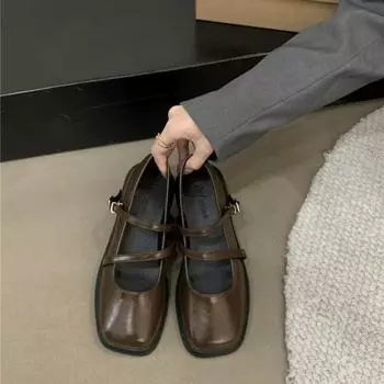 2024 Новые туфли на плоской подошве с неглубокой подошвой Женская прогулочная повседневная обувь Дизайнерская летняя удобная мягкая подошва Брендовая офисная обувь Zapatillas De Mujer 35 чёрный