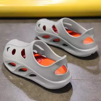 2024 новые туфли с кокосовым отверстием, мужская мода, универсальные тапочки, мужские сандалии для отдыха и путешествий, полые пляжные туфли 40