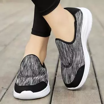 2024 Новые удобные женские кроссовки на плоской подошве с платформой, легкие дышащие кроссовки для езды на плоской подошве, кроссовки для женщин 36 черный серый