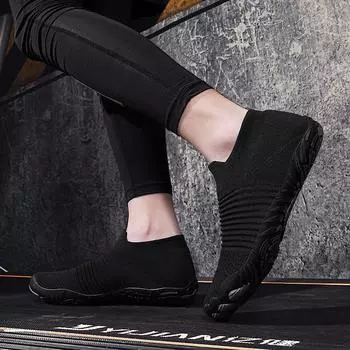 2024 новые уличные туфли большого размера с широким носком из хлопчатобумажной ткани, с пятью пальцами, носки с одной педалью, мужские повседневные одинарные туфли 36