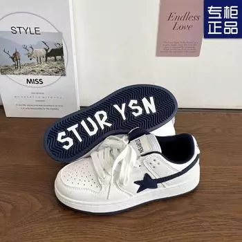 2024 Новые универсальные туфли для колледжа в стиле кампуса Zhao Ruth в том же стиле Guochao в гонконгском стиле для пар, маленькие белые туфли для женщин 35