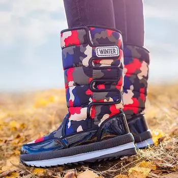 2024 Новые утолщенные зимние ботинки для пар - большой размер, нескользящая бархатная повседневная обувь для мужчин и женщин 45