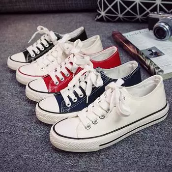 2024 новые вечнозеленые парусиновые туфли женские туфли студенческие туфли осень 35