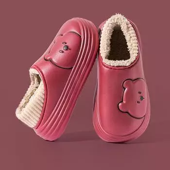 2024 Новые вельветовые утолщенные водонепроницаемые хлопковые тапочки для мужчин и женщин - Теплые, морозостойкие, для ношения осенью и зимой. 40/41