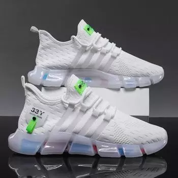 2024 новые весенние и летние мужские кроссовки из сетчатой ткани, дышащие, повседневные спортивные туфли, корейская версия, модные универсальные кроссовки для студентов, мужские 39 белый