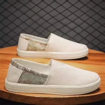 2024 Новые весенние и осенние сезоны дышащая ленивая обувь Kick on Trend Shoes корейского выпуска Модная универсальная повседневная обувь для сноуборда 39 бежевый