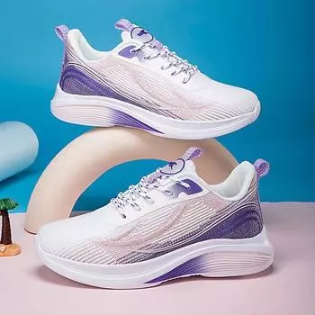 2024 новые весенние кроссовки для бега, дышащие, легкие, мягкие, эластичные, с мягкой подошвой, спортивные туфли, студенческая повседневная женская обувь 36 оранжевый