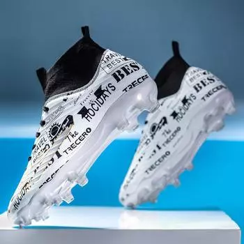 2024 новые высокие футбольные бутсы для мальчиков и подростков, для студентов, длинные ногти, сломанные ногти, обувь для тренировок и соревнований 35