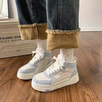 2024 Новые высокие кроссовки на платформе, женская спортивная обувь, винтажная повседневная вулканизированная обувь Kawa Lolita Harajuku, школьные женские туфли на плоской подошве Zapatos 35 белый