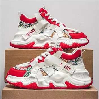 2024 Новые высокие повседневные кроссовки для мужчин, уличная модная обувь, корейский стиль, дизайнерские кроссовки для мужчин, спортивные кроссовки на платформе 39