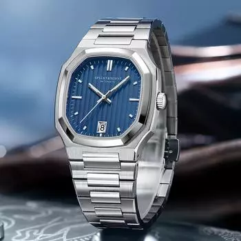 2024 Новые высококачественные часы Specht&Sohne 38MM Автоматические механические часы Темно-синего цвета Сапфировое стекло Нержавеющая сталь Reloj Hombre Japan-NH35-Movt чёрный