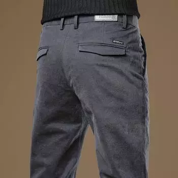 2024 Новые высококачественные повседневные брюки мужские весенние и осенние прямые брюки-трубы деловые брюки среднего возраста Tencel вестерн брюки длинные брюки против морщин 28