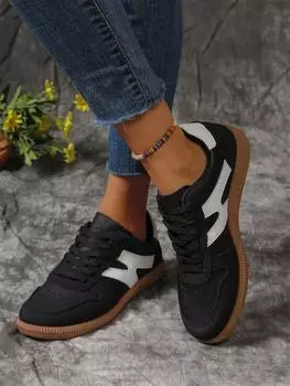 2024 Новые женские черные кроссовки с мягкой подошвой, удобная обувь для женщин, модная обувь Joker для отдыха, Tenis Feminino Zapatillas Mujer 36 чёрный