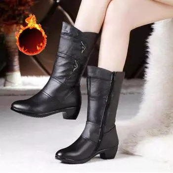 2024 новые женские длинные сапоги с толстым утеплителем, британские короткие сапоги, мотоциклетные ботинки 35 чёрный