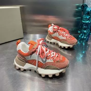 2024 Новые женские кроссовки Daddy Shoes на платформе, женская спортивная обувь, женская обувь, увеличивающая рост, летние кроссовки для студентов в кампусе 35 светло-зеленый