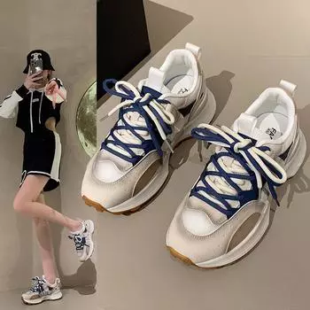 2024 Новые женские кроссовки для активного отдыха Интернет-знаменитости Кроссовки Легкие кроссовки для женщин Дышащая повседневная обувь 35 синий
