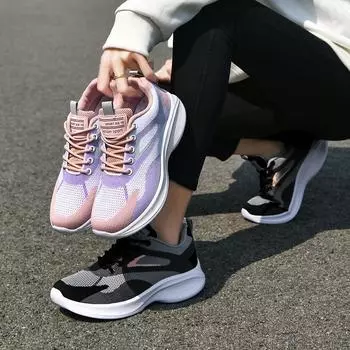 Женские кроссовки для женщин, черные кроссовки для бега, дышащая спортивная обувь, мужские, женские, легкие кроссовки больших размеров 35 чёрный