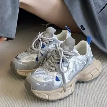 2024 Новые женские кроссовки Модные осенние женские повседневные туфли Дышащие женские туфли на платформе для папы Кроссовки Zapatillas Mujer 35