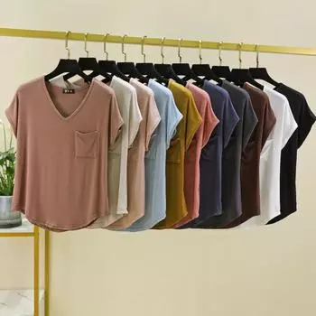 2025 новая женская летняя цельная пижама из модала с короткими рукавами и тонким однотонным свободным узором с большим V-образным вырезом домашняя одежда M