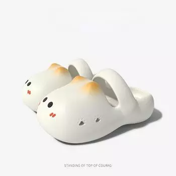 2024 Новые женские летние нескользящие тапочки EVA женские милые домашние сандалии с рисунком кота женская верхняя одежда туфли-лодочки с мягкой подошвой 36-37