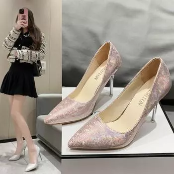 2024 Новые женские модные туфли-лодочки из черной лакированной кожи высокого качества на квадратном каблуке, женские крутые рабочие туфли Sapatos Femininas 33 синий