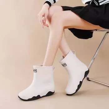 2024 Новые женские пластиковые водонепроницаемые легкие резиновые сапоги 36 чёрный