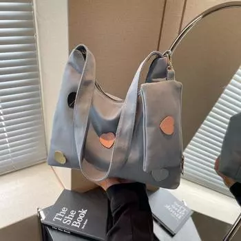 2024 новые женские сумки, сумки большой вместимости, женская любовь к дизайну, одно плечевая сумка-тоут для детей и мам чёрный