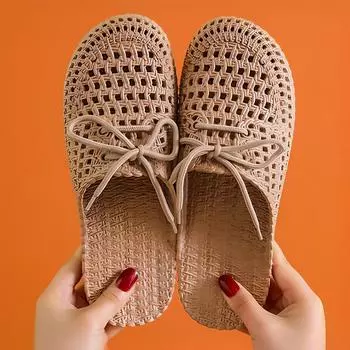 2024 Новые женские тапочки Baotou, летняя мода, уличное белье, нескользящие домашние тапочки для женщин 36 розовый