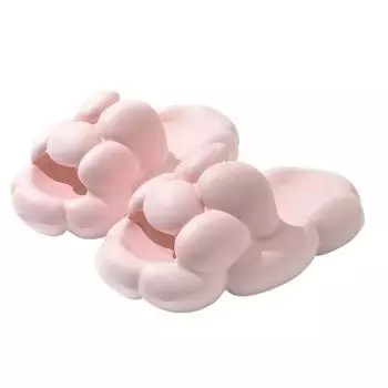 2024 Новые женские тапочки EVA для пар, домашние тапочки для улицы, летние пляжные туфли для спальни, мужские шлепанцы, сандалии на толстой подошве 36-37 чёрный