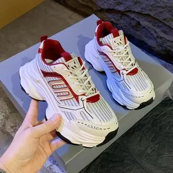 2024 Новые женские туфли Модные повседневные удобные женские супер легкие дышащие сетчатые кроссовки на шнуровке Zapatillas De Mujer 35 бежевый