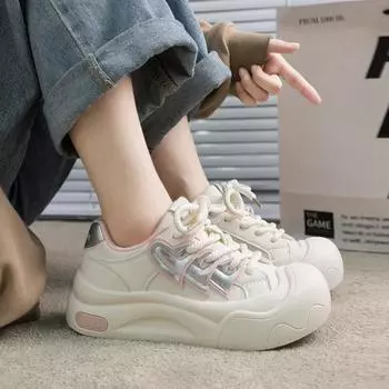 2024 новые женские туфли с застежкой-молнией, осенние, уродливые, милые, туфли Мэри Джейн с большой головой, показывают маленькие инсы, универсальные, студенческие туфли для досок 35