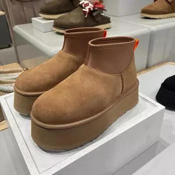 2024 Новые женские зимние ботинки Повседневные женские туфли на платформе с высоким каблуком Botas Femininas Плюшевые теплые замшевые зимние ботильоны 35 чёрный