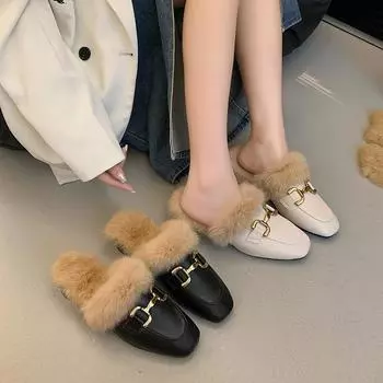 2024 Новые женские зимние теплые уличные ботинки с плюшевым дизайном в британском стиле Белые зимние ботинки женские повседневные туфли на плоской подошве большого размера 35-40 35