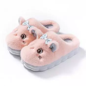 2024 Новые зимние тапочки-мюли для кошек, женские пушистые меховые шлепанцы, туфли 44 45, унисекс, шлепанцы для обнимашек, теплая пушистая домашняя обувь 36-37
