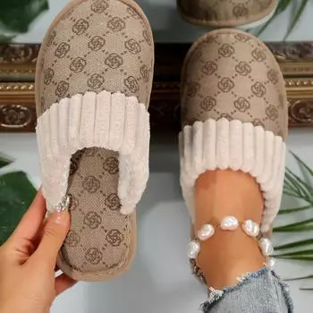 2024 новые зимние теплые тапочки женские парные домашние нескользящие мягкие туфли женские удобные домашние тапочки на плоской подошве женские 36 серый