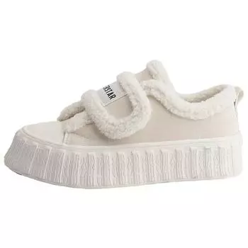 2024 Новые зимние женские дышащие теплые кроссовки белые черные шерстяные туфли кроссовки повседневные беговые платформы Y2K Lolita Shell Shoes 35 белый