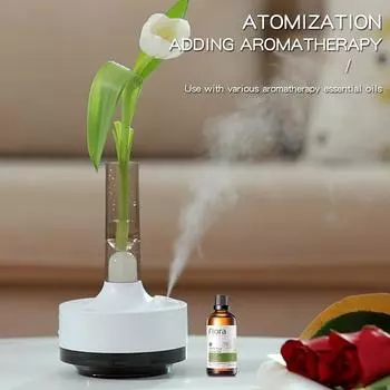2024 Новый 300 мл перезаряжаемый аромадиффузор ваза увлажнитель воздуха диффузор эфирное масло диффузор с красочными атмосферными огнями чёрный