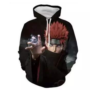 2024 Новый 3D Цифровая Печать С Капюшоном Свитер Наруто Модный Удобный Мужской И Женский Взрослых Детей Размер S
