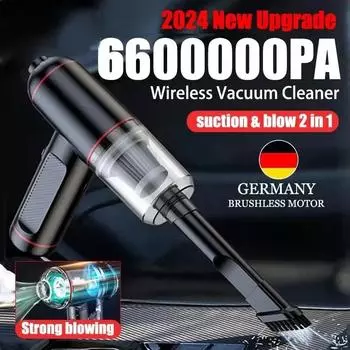 2024 Новый 6600000 Па 5-в-1 беспроводной пылесос 3-скоростной регулируемый портативный робот-пылесос ручной мини-автомобиль бытовая техника ночное освещение Base Version