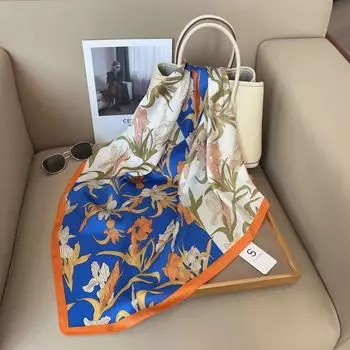 2024 Новый 70 см шелковый шарф для украшения рубашки, небольшой квадратный шарф, модный и универсальный шарф для поездок на работу, шарф для защиты шеи 70*70CM