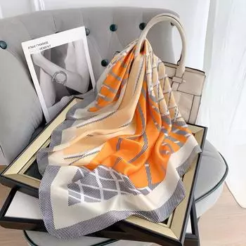 2024 Новый 70 см шелковый шарф для украшения рубашки, небольшой квадратный шарф, модный и универсальный шарф для поездок на работу, шарф для защиты шеи 70*70cm