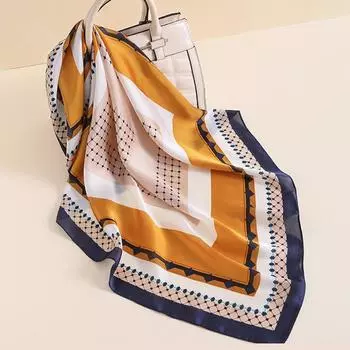 2024 Новый 70 см шелковый шарф для украшения рубашки, небольшой квадратный шарф, модный и универсальный шарф для поездок на работу, шарф для защиты шеи 70*70cm