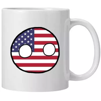 2024 Новый Американский Польский Шар США Мультяшная Керамическая Кружка с Маркером для Кофе Чайная Чашка Кантрибол 301-400ml