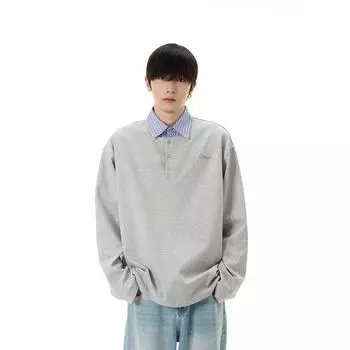 2024 Новый американский ретро Ins Splicing Design Толстовка мужская ленивая Y2K свободная персонализированная повседневная уличная куртка Топ S серый